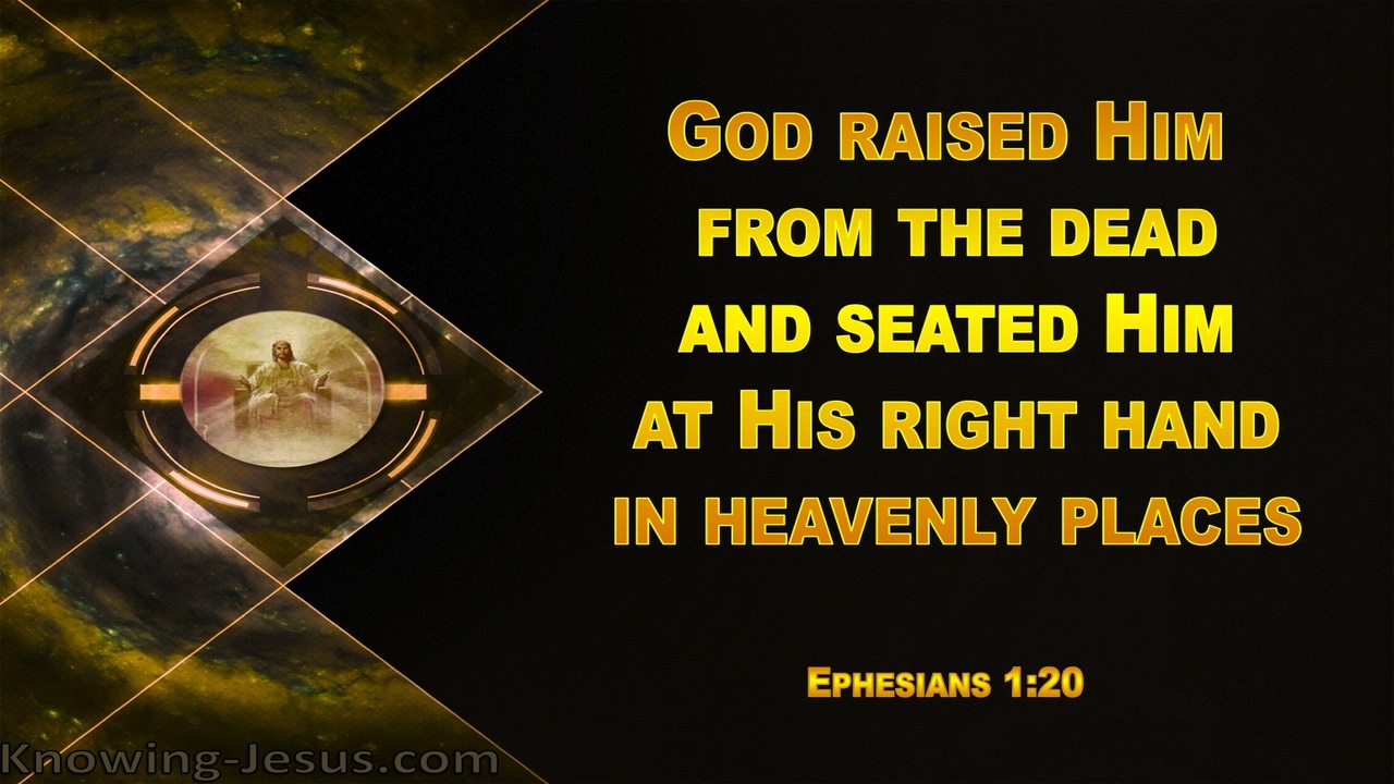 Ephesians 1:20 God Raised Him From The Dead (black)